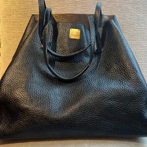 MCM leather reversible tote bag